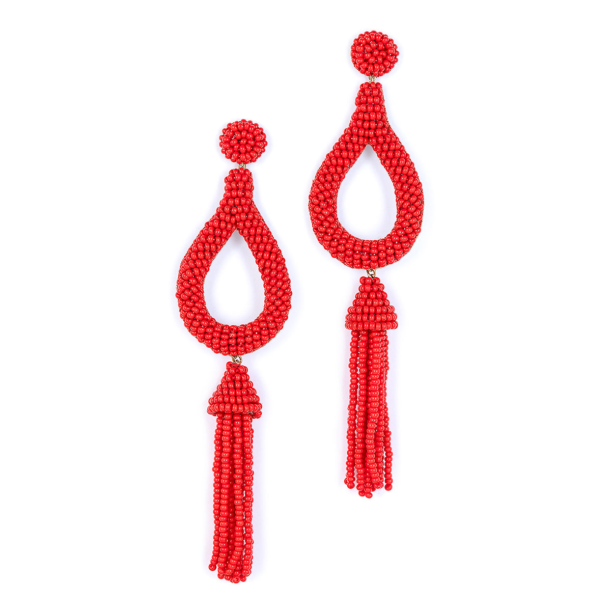 Deepa By Deepa Gurnani Olga Earrings in Red color