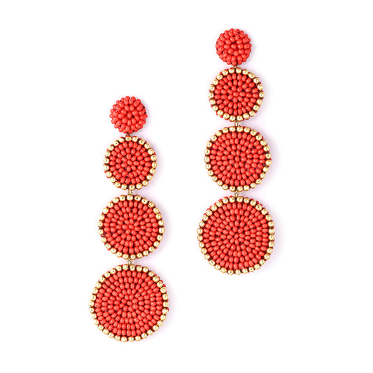 Deepa By Deepa Gurnani Briny Earrings in Red
