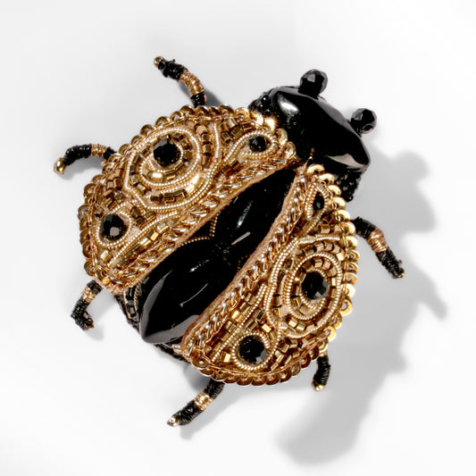 Deepa Gurnani Ladybug Brooch 