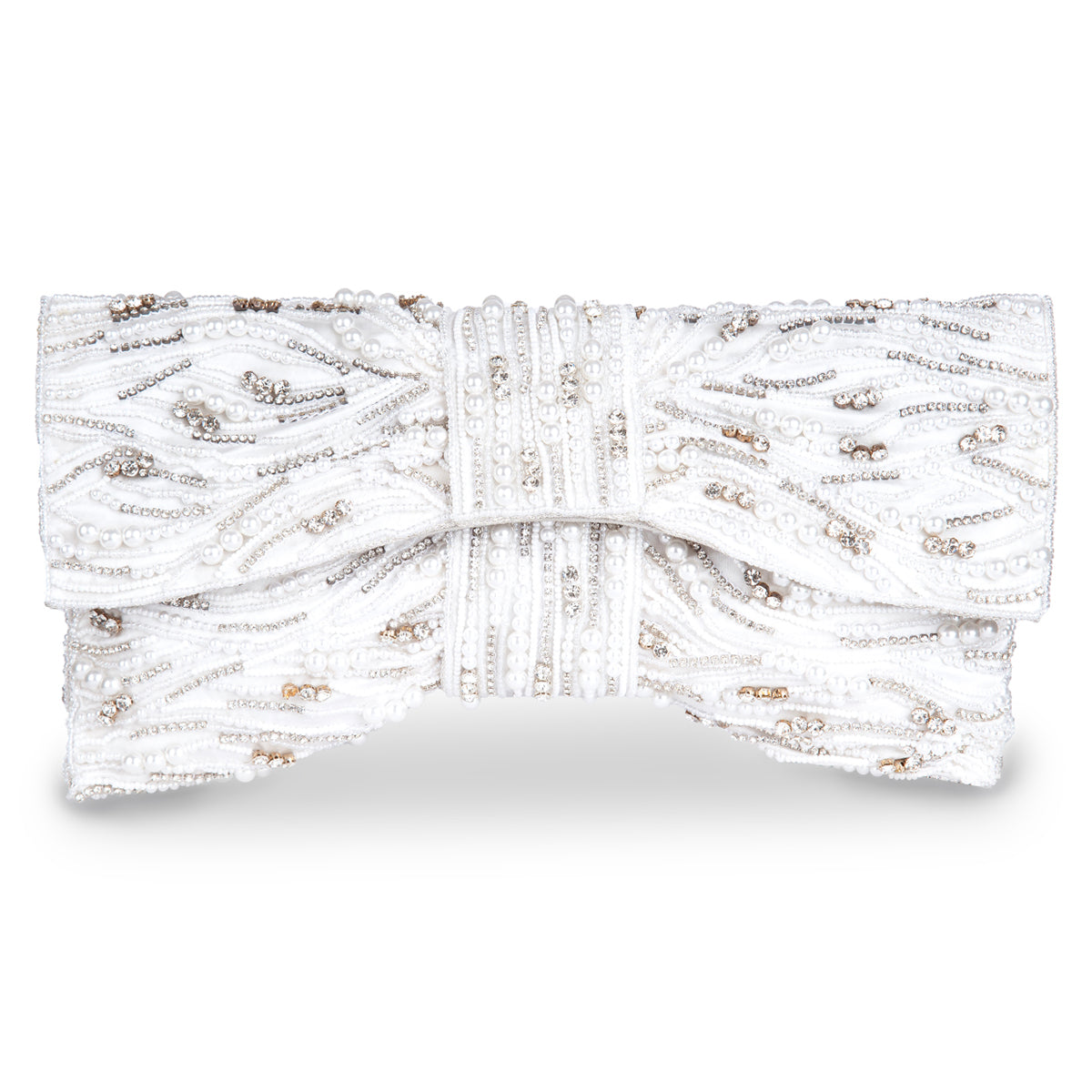 Deepa Gurnani Marabella Clutch in Ivory color