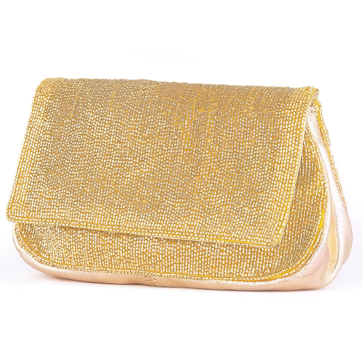 Deepa Gurnani Gold Luann Clutch