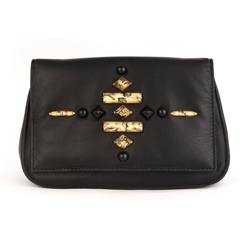 Deepa Gurnani Handmade Farley Clutch in Black color