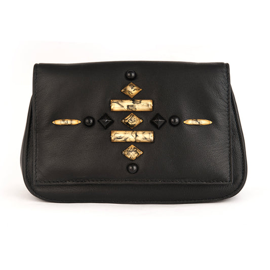 Deepa Gurnani Handmade Farley Clutch in Black color