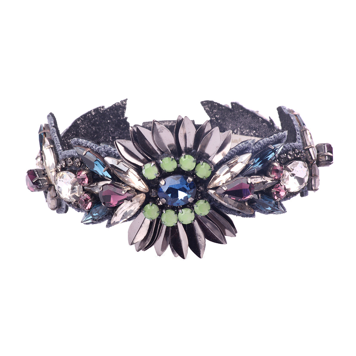 Deepa By Deepa Gurnani Candice Bracelet in Gunmetal color
