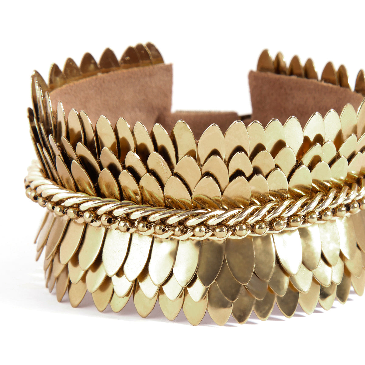 Detail Of Deepa by Deepa Gurnani Handmade  Cuff In Gold Color