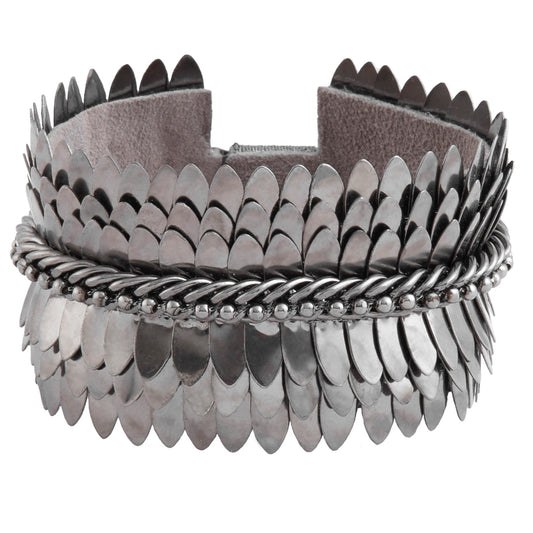 Deepa by Deepa Gurnani Handmade  Cuff In gunmetal Color