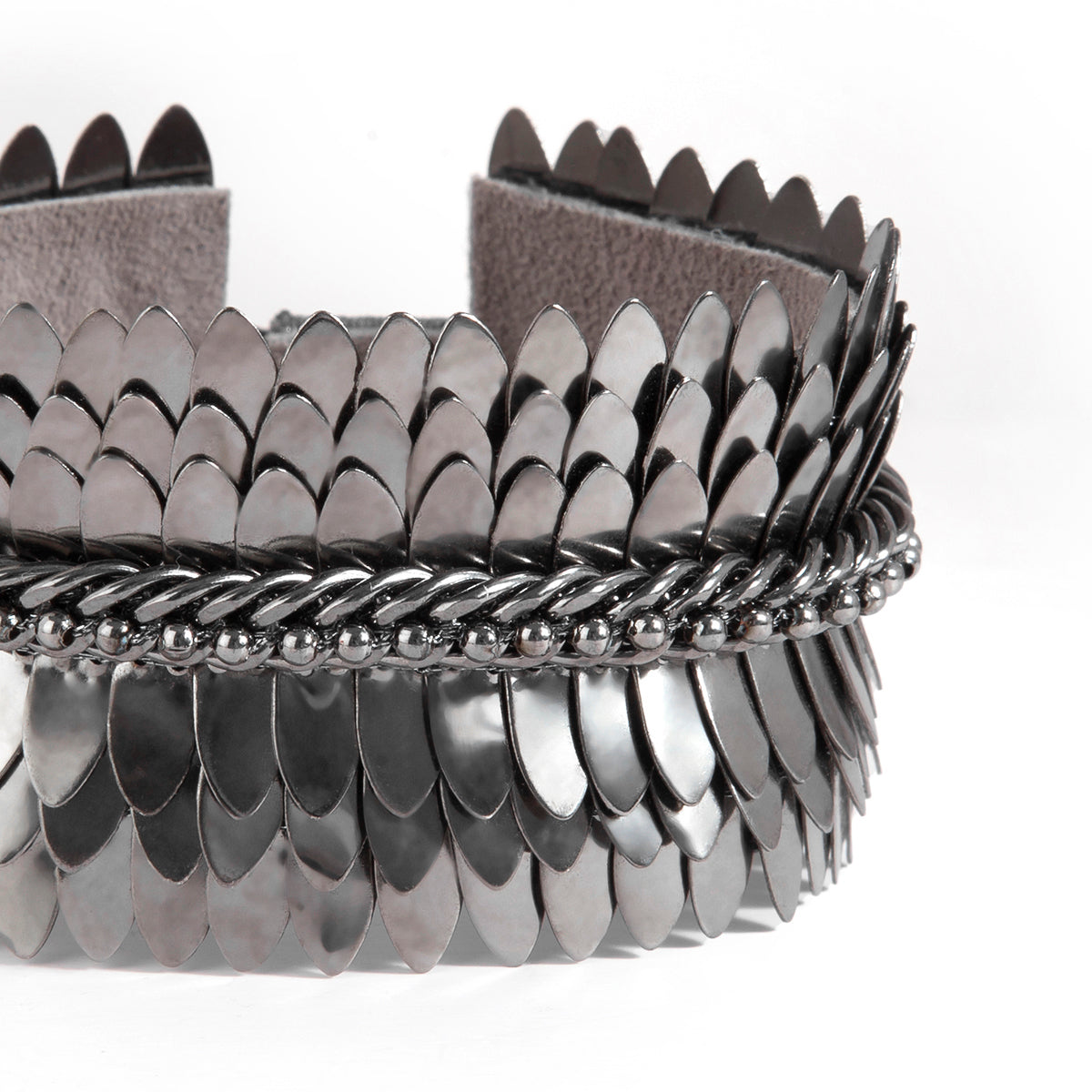 Detail Of Deepa by Deepa Gurnani Handmade  Cuff In gunmetal Color