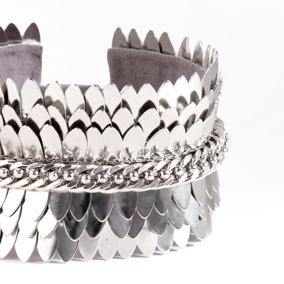 Detail Of Deepa by Deepa Gurnani Handmade Cuff In gunmetal Color