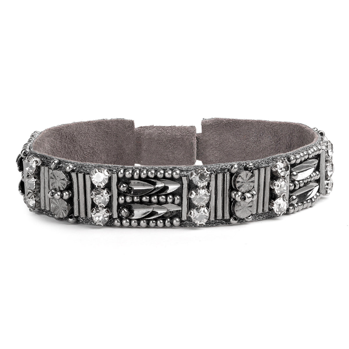 Deepa by Deepa Gurnani Handmade Zadie Bracelet in Gunmetal color