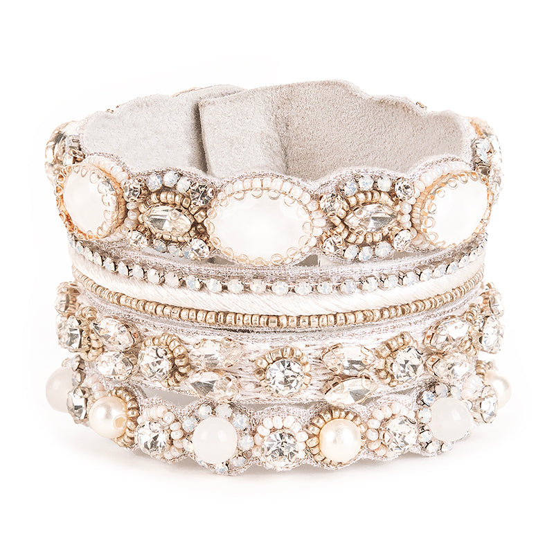 Deepa by Deepa Gurnani Handmade Brixie Bracelet in White color