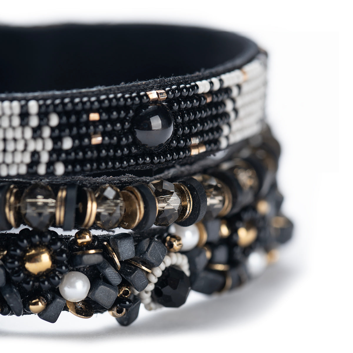 Detail of Deepa by Deepa Gurnani Handmade Chita Bracelet in Black color