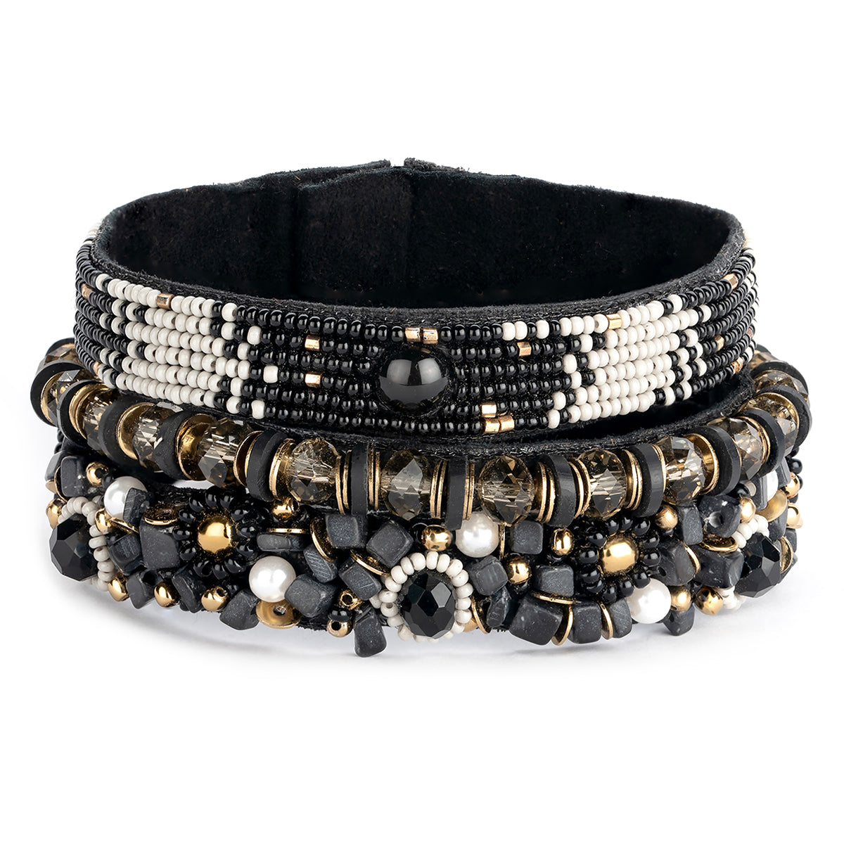 Deepa by Deepa Gurnani Handmade Chita Bracelet in Black color