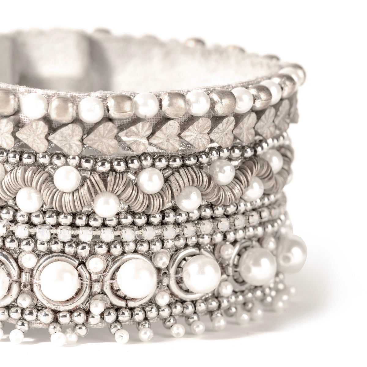 Detail of Deepa by Deepa Gurnani Handmade Orion Bracelet in silver color