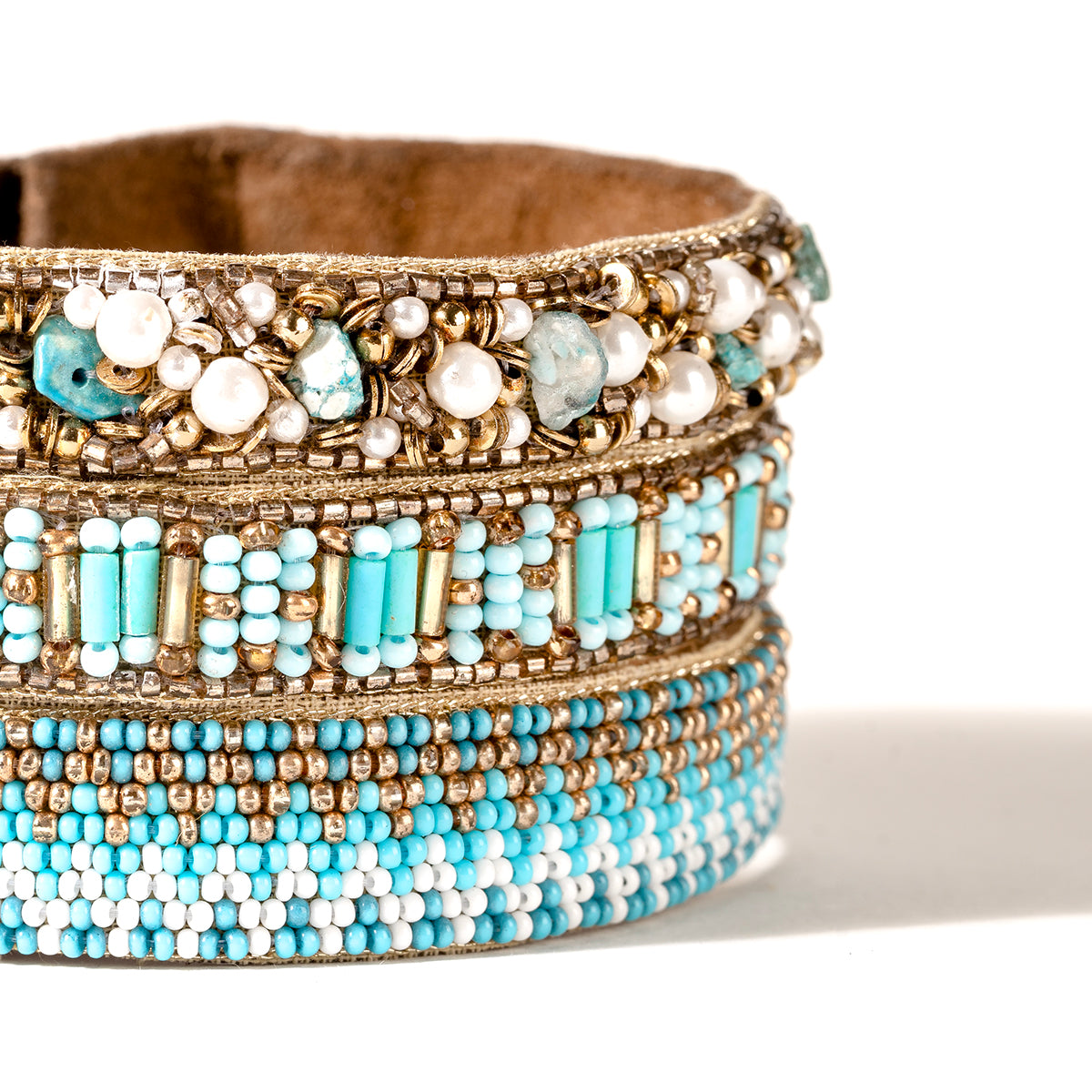 Detail of Deepa by Deepa Gurnani Handmade Melia Bracelet in turquoise color