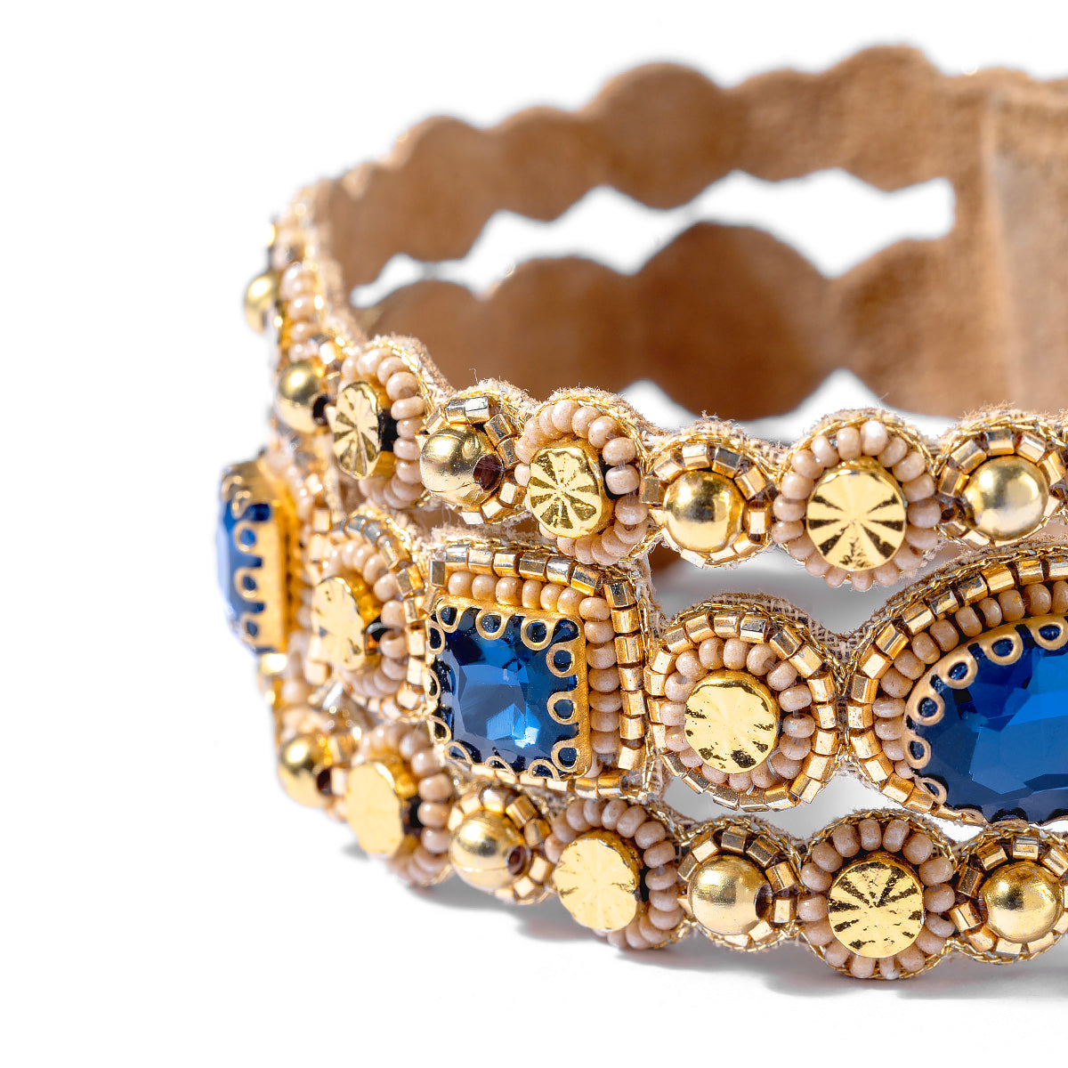 Detail of Handmade Deepa by Deepa Gurnani Muriel Cuff in Blue color