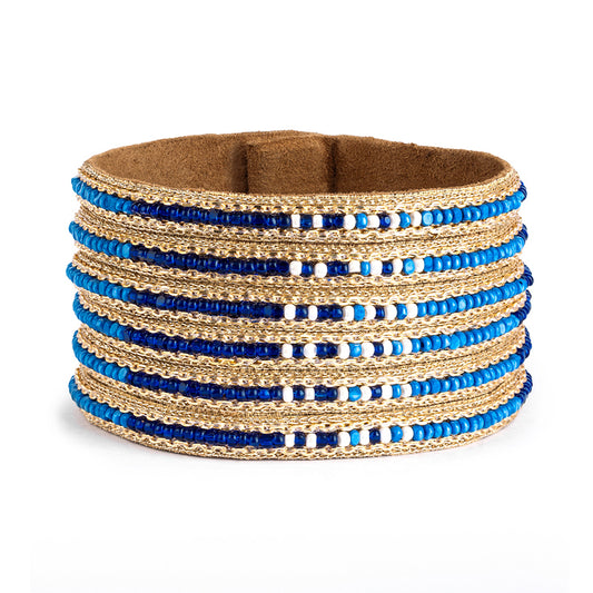 Handmade Deepa by Deepa Gurnani Sue Cuff in Blue color