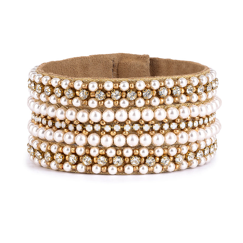 Handmade Deepa by Deepa Gurnani Virginia Cuff in Gold color