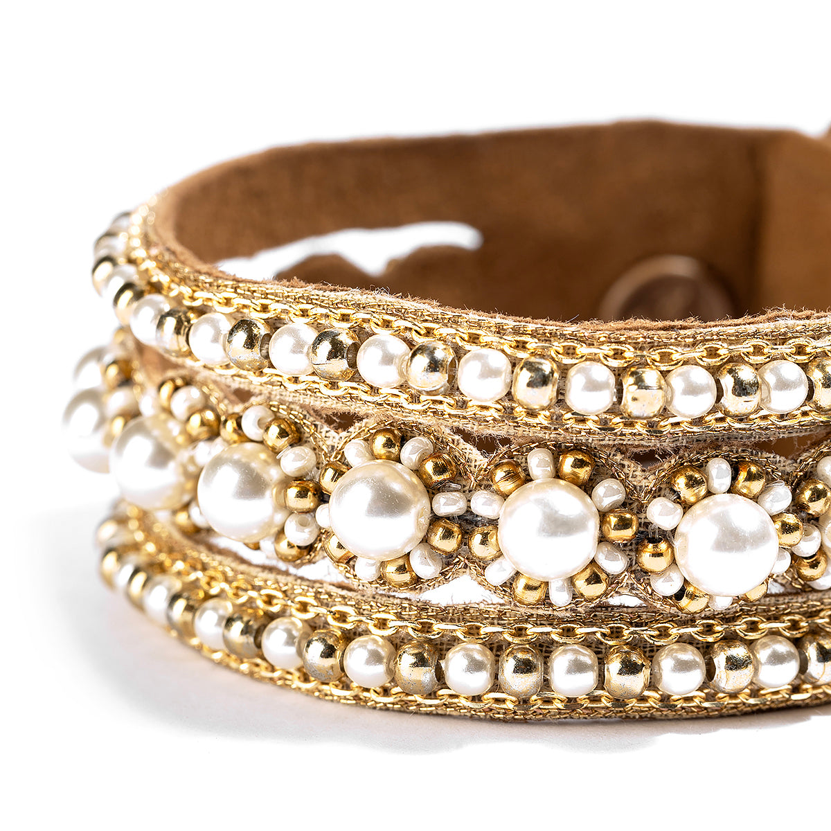 Detail of Handmade Deepa by Deepa Gurnani Kimmy Cuff in Gold color