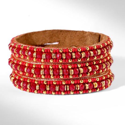 Deepa Gurnani Pret Inana Bracelet in Red color