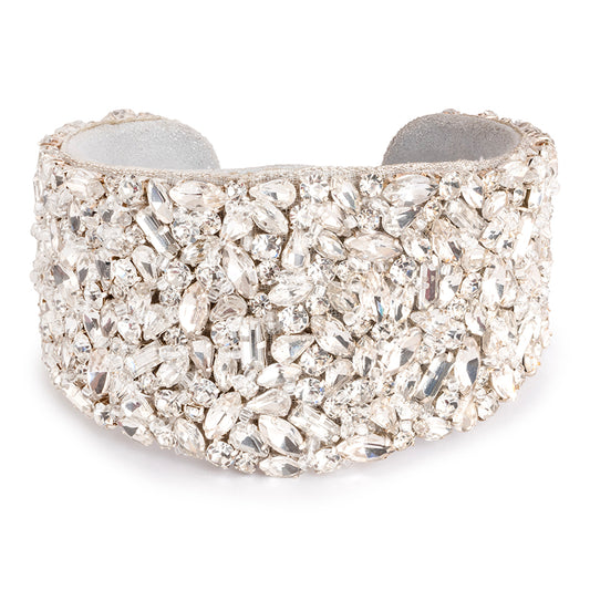 Deepa Gurnani Karen Cuff in silver color