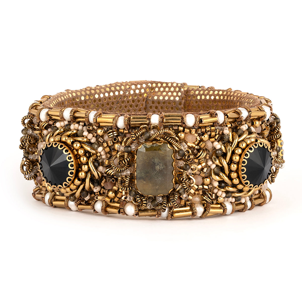 Deepa Gurnani  Bronwen Cuff in Olive color