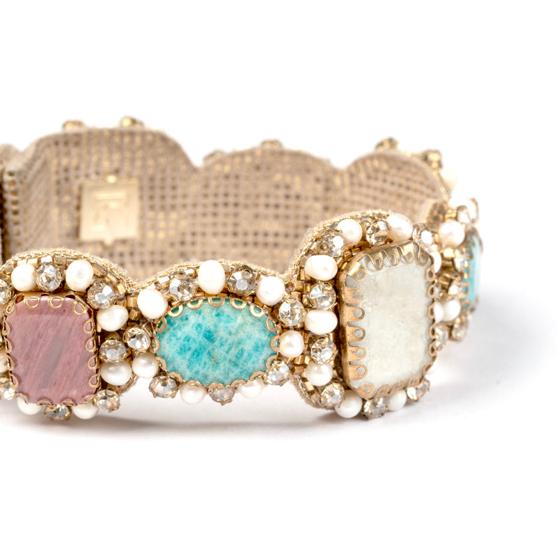 Detail Of Deepa Gurnani Charlene Cuff in Turquoise color