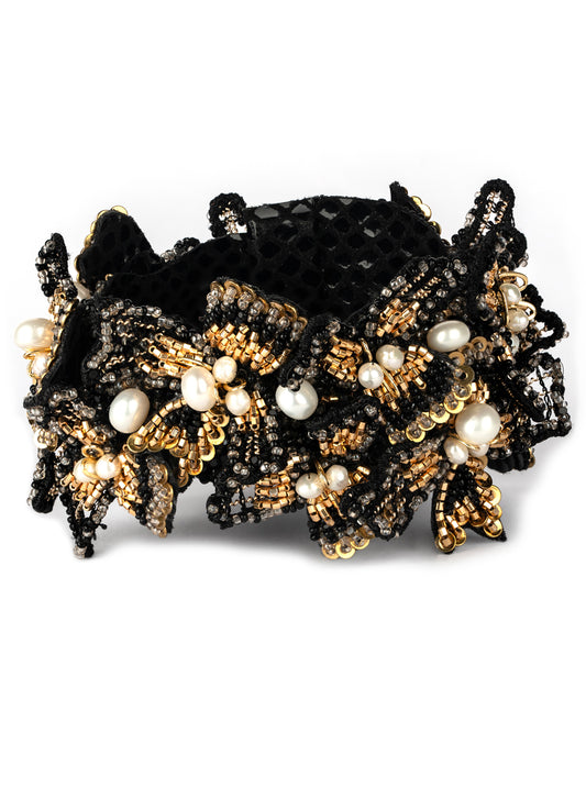 Deepa Gurnani Suvi Cuff in black color