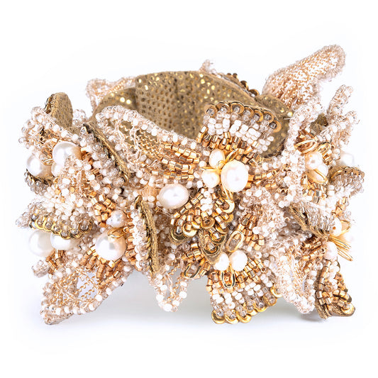 Deepa Gurnani Suvi Cuff in ivory color