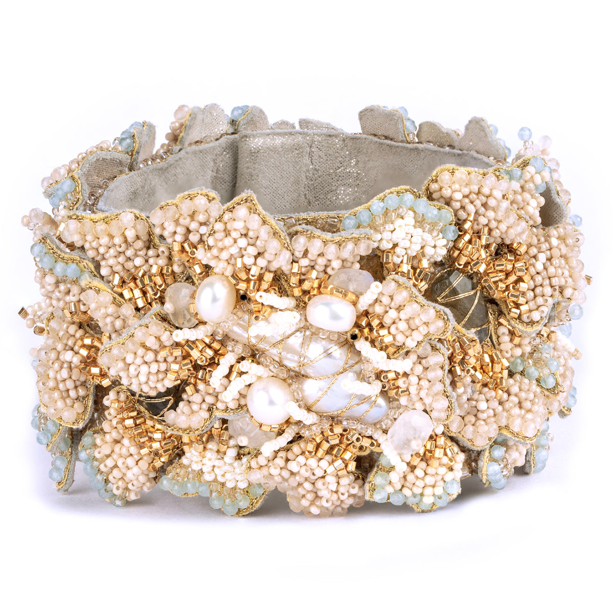 Deepa Gurnani Erlene Cuff in mint color