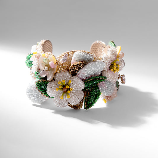 Deepa Gurnani handmade Botanica Cuff in Yellow color