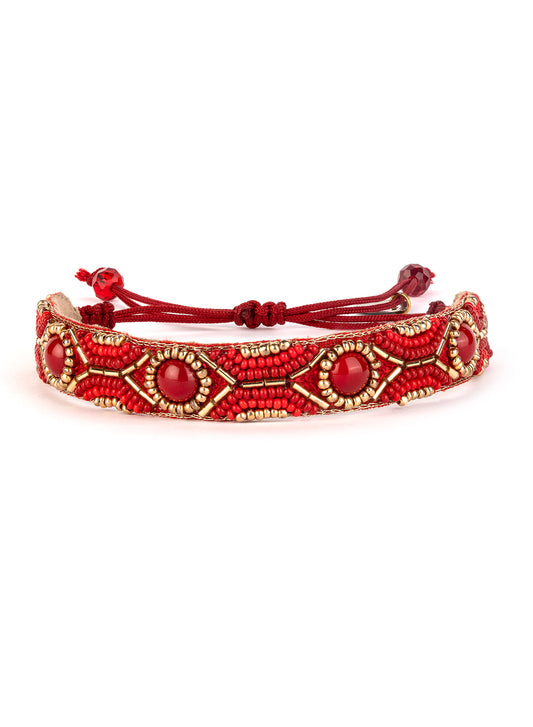 Deepa By Deepa Gurnani Marah Bracelet in Red