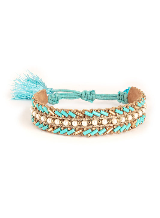 Deepa By Deepa Gurnani Caisyn Bracelet in Turquoise
