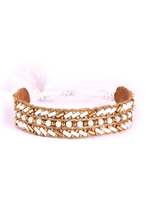 Deepa By Deepa Gurnani Caisyn Bracelet in White
