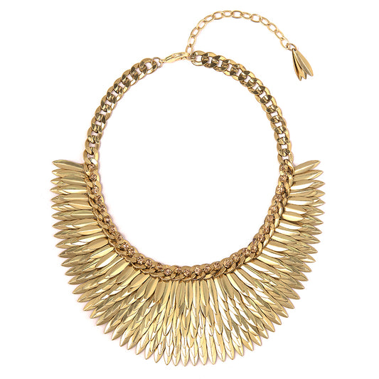 Deepa Gurnani Cleopatra Necklace in Gold color