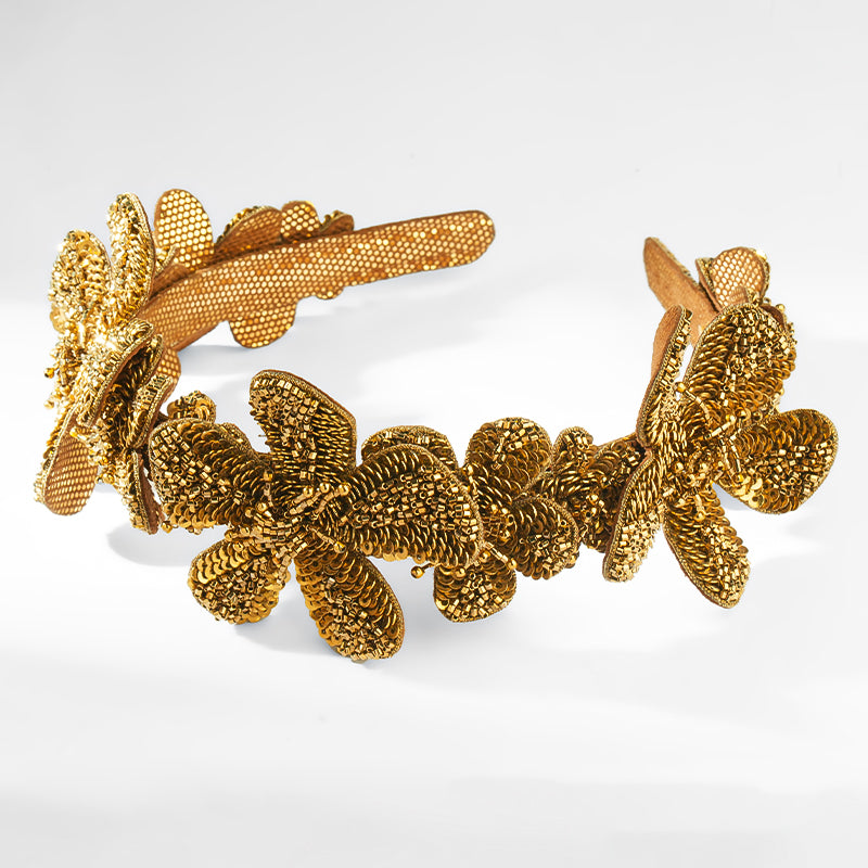 Deepa Gurnani Regina Headband in Gold color