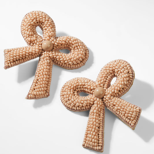 Deepa Gurnani Pret Kane Earrings in Dusty Pink 