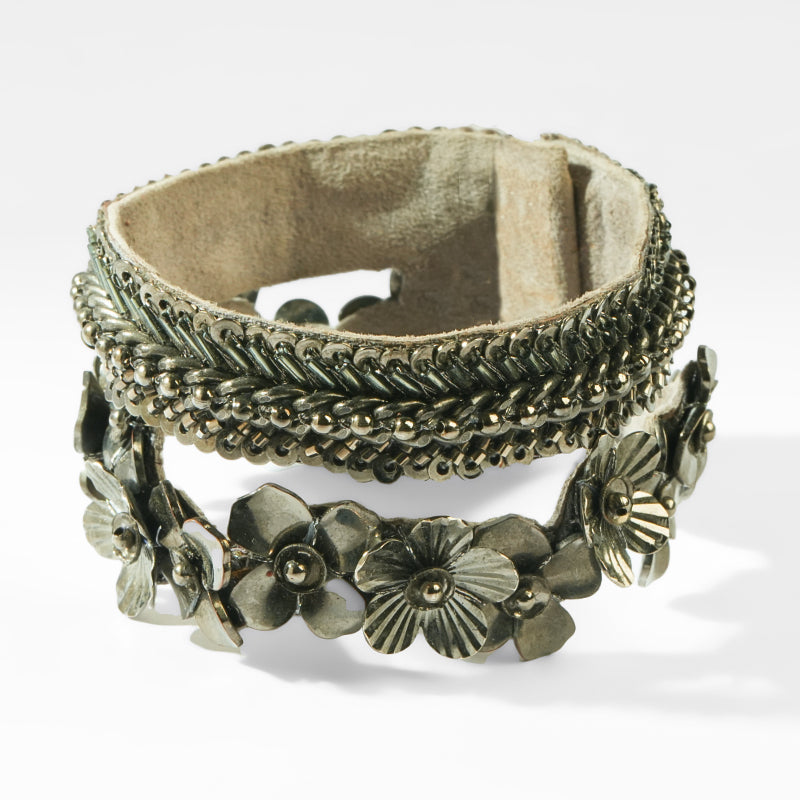 Deepa Gurnani Pret Rika Bracelet in Gunmetal 