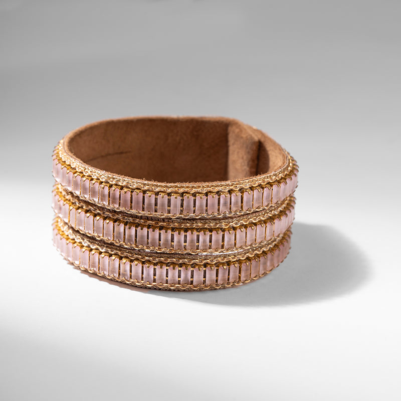 Deepa by Deepa Gurnani Handmade Inari Bracelet in Peach color