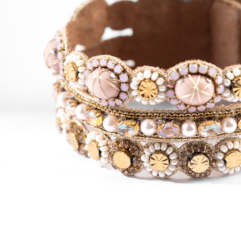 Detail Of Deepa by Deepa Gurnani Handmade Coryn Bracelet In Baby Pink Color