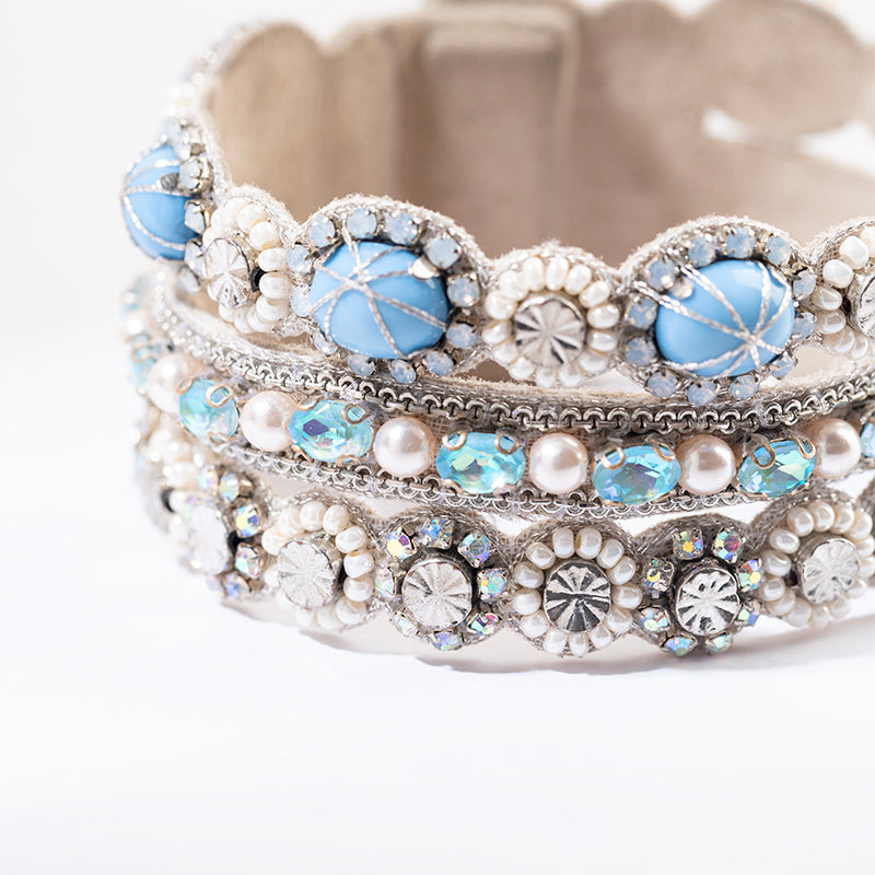 Detail Of Deepa by Deepa Gurnani Handmade Coryn Bracelet In Baby Blue Color