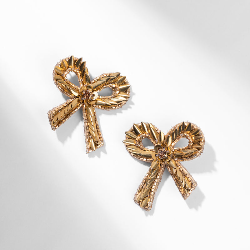 Deepa by Deepa Gurnani Handmade Luz Earrings in Gold Color