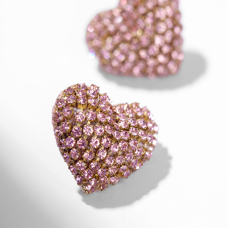 Detail Of Deepa by Deepa Gurnani Handmade Esen Earrings In Pink Color