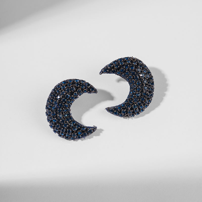 Deepa by Deepa Gurnani Handmade Feyre Earrings In Navy Color