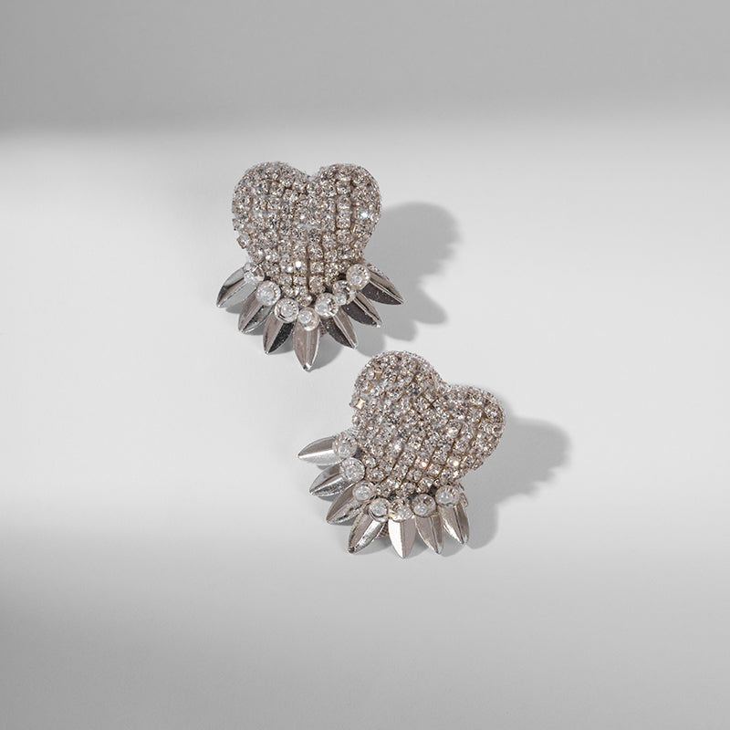 Deepa By Deepa Gurnani Danira Earrings in Silver Color