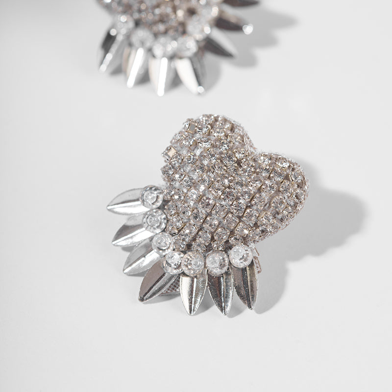 Detail Of Deepa By Deepa Gurnani Danira Earrings in Silver Color