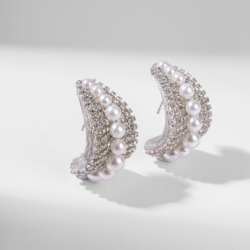 Deepa by Deepa Gurnani Handmade Filomena Earrings In Silver Color