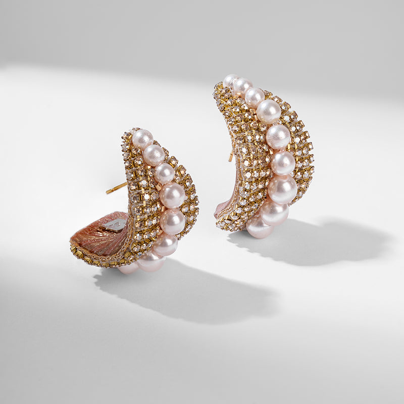 Deepa by Deepa Gurnani Handmade Filomena Earrings In Gold Color