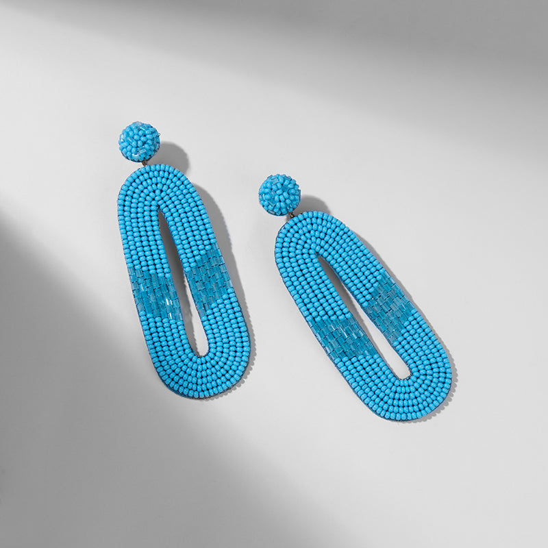 Deepa by Deepa Gurnani Handmade Olga Earrings in Blue Color