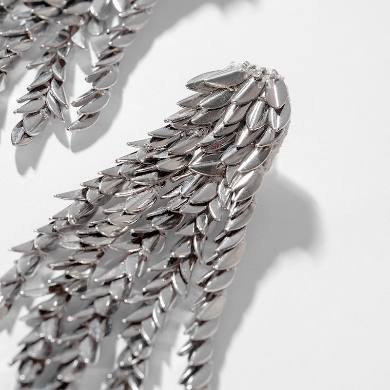 Detail Of Deepa by Deepa Gurnani Handmade Morrigan Earrings In Silver Color