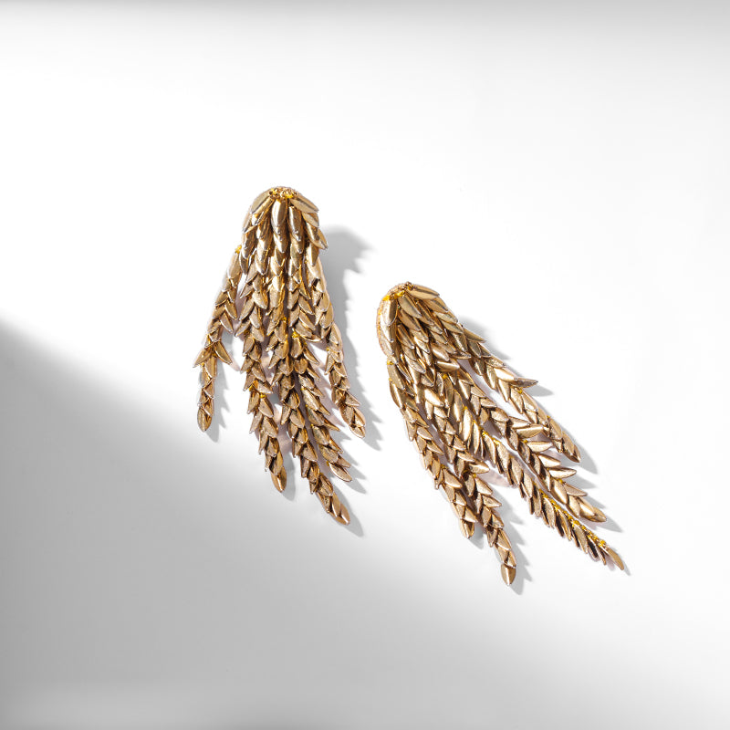 Deepa by Deepa Gurnani Handmade Morrigan Earrings In Gold Color